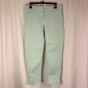 LOFT Marisa Mint Green Ankle Pants 4 Slim Stretch Cotton